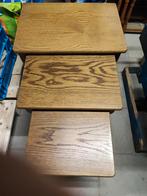 Eiken bijzettafeltjes, Huis en Inrichting, Kasten | Overige, Ophalen of Verzenden, Zo goed als nieuw