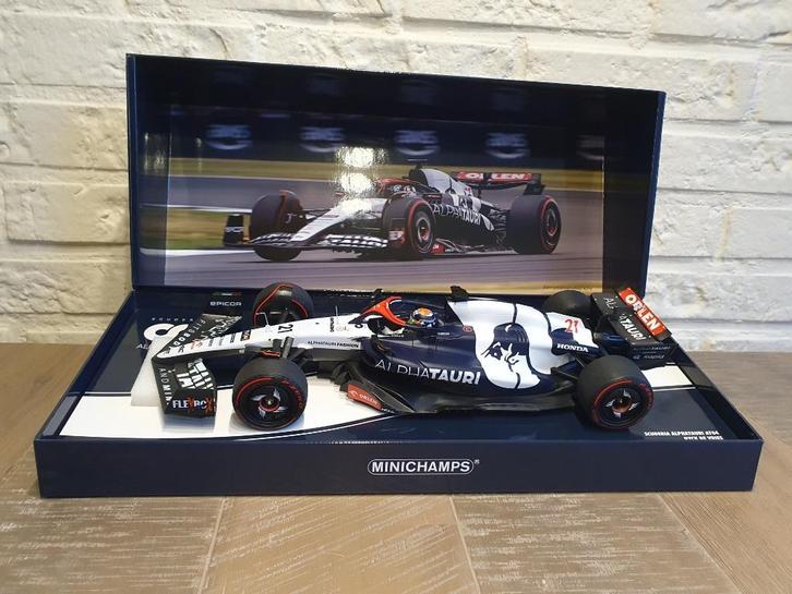 Nyck de Vries Alphatauri AT04 British GP 2023 Nieuw 1:18, Hobby en Vrije tijd, Modelauto's | 1:18, Nieuw, Auto, MiniChamps, Ophalen of Verzenden