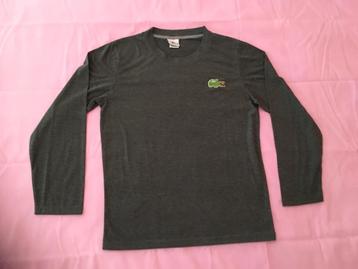 Tshirt gris chiné manches longues Lacoste taille 5,neuf beschikbaar voor biedingen