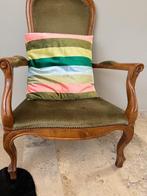 Stoel antiek groene velvet zitting hoge rugleuning, Antiek en Kunst, Antiek | Meubels | Stoelen en Sofa's, Ophalen