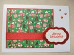 Zelfgemaakte kerstkaart met omslag, Hobby & Loisirs créatifs, Cartes | Maison | Fabrication artisanale, Enlèvement ou Envoi, Neuf