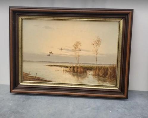mooi olie schilderij op doek van Gien v.d. Velde, Antiek en Kunst, Kunst | Schilderijen | Klassiek, Ophalen