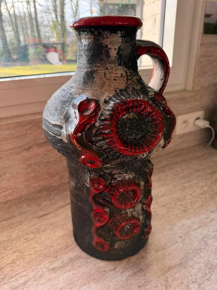 Carstens Tönnieshof vaas. W. Germany Fat Lava 50 cm, jare 60, Antiek en Kunst, Antiek | Vazen, Ophalen