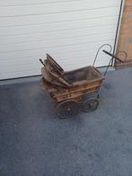 Antieke kinderwagen originele ijzeren wielen perfecte staat, Antiek en Kunst, Ophalen of Verzenden