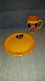 Disney mok en bord, Verzamelen, Ophalen of Verzenden, Gebruikt, Servies