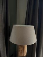 Mooie nieuwe grote landelijke lampenkap zandkleur, Huis en Inrichting, 25 tot 50 cm, Beige, Rond, Nieuw