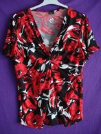 Prachtige zomerblouse met korte mouwen., Maat 42/44 (L), Ophalen of Verzenden, Happy D., Gedragen