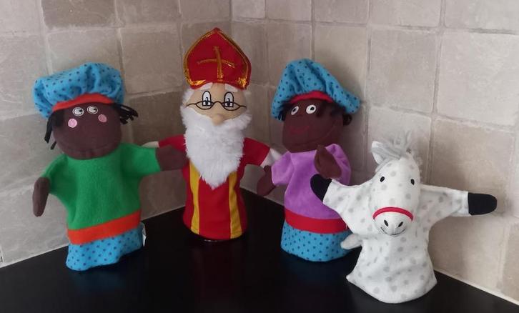 Handpop Sinterklaas en zwarte Piet en paard, Diversen, Sinterklaas, Zo goed als nieuw, Ophalen of Verzenden