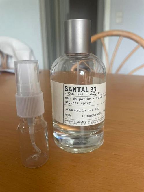 15ml Santal 33 Le Labo te koop decant, Handtassen en Accessoires, Uiterlijk | Parfum, Ophalen of Verzenden