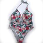 Halter badpak met ringen en riempje L, Kleding | Dames, Badmode en Zwemkleding, Verzenden, Nieuw, Wit, Badpak