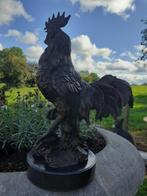 Bronze animalier signé sur socle marbre(le coq)., Enlèvement ou Envoi, Bronze