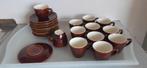 12 soucoupes et tasses vintage villeroy boch moka, marron, Antiquités & Art, Antiquités | Services (vaisselle) complet, Enlèvement ou Envoi