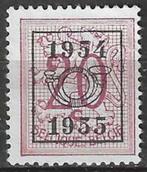 Belgie 1954/1955 - OBP 647pre - Opdruk E - 20 c. (ZG), Timbres & Monnaies, Timbres | Europe | Belgique, Sans gomme, Envoi, Non oblitéré