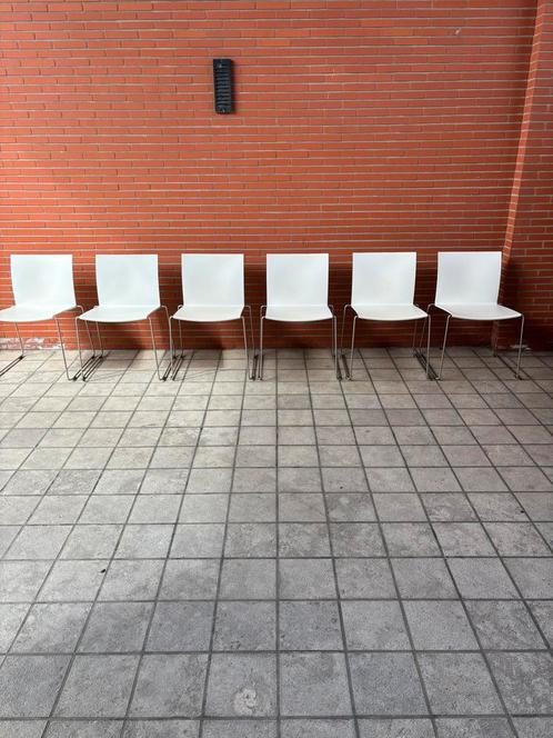 MDF ITALIA M1 6 witte designstoelen, Huis en Inrichting, Stoelen, Zo goed als nieuw, Wit, Ophalen