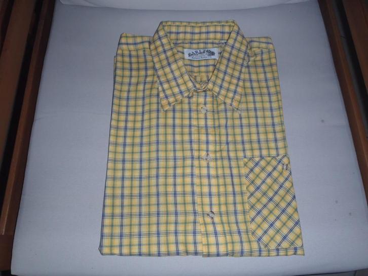 Carlton 2XL geruit hemd, Kleding | Heren, Overhemden, Zo goed als nieuw, Geel, Ophalen of Verzenden