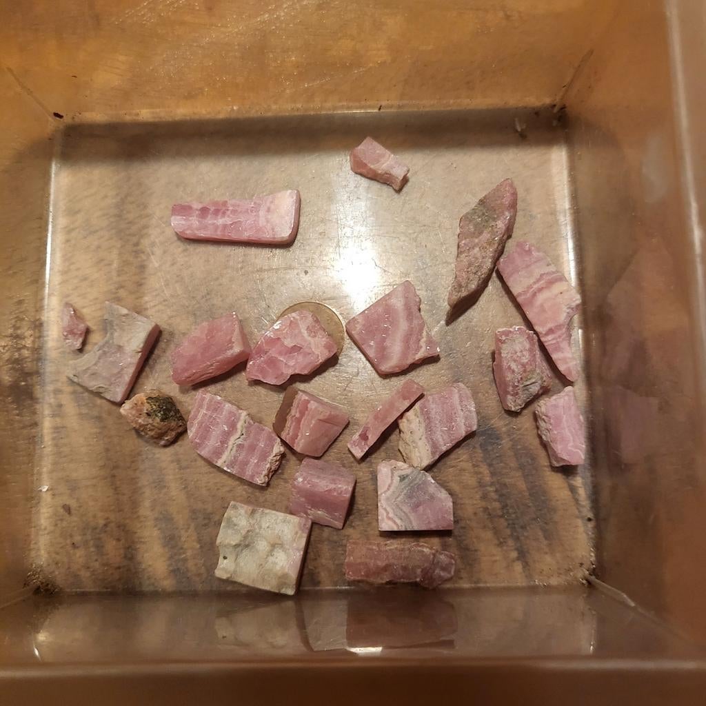 Stukjes Rhodochrosiet Argentinië, Ophalen of Verzenden