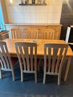 Salle à manger complète en chêne, Huis en Inrichting, Complete eetkamers, Ophalen, Zo goed als nieuw, 6 tot 8 stoelen