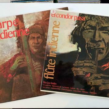 2 vinyles LP Folklore Latin America Incas pour flûte et harp, Enlèvement ou Envoi, 12 pouces, Latino-américaine