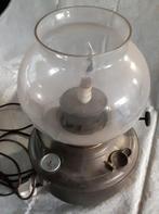 Lampe ancienne en cuivre avec abat-jour en verre, Enlèvement, Utilisé