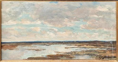 Olieverf op paneel gesigneerd Léon Jamin, Antiek en Kunst, Kunst | Schilderijen | Klassiek, Ophalen