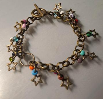 Handgemaakt bronskleurige bedelarmband beschikbaar voor biedingen