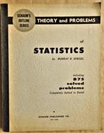 Schaum's Outline of Theory and Problems of Statistics - 1961, Utilisé, Envoi, Enseignement supérieur professionnel, Murray R. Spiegel