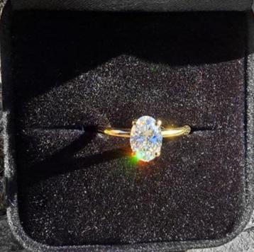18kt gouden verlovingsring + eternityring –1.05ct diamant beschikbaar voor biedingen