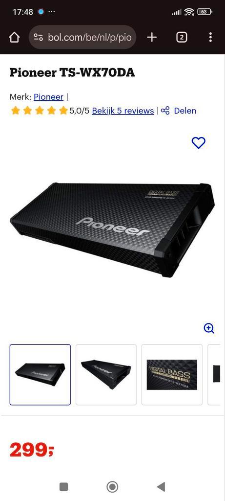Pioneer WX70DA, Auto diversen, Autospeakers, Zo goed als nieuw, Ophalen