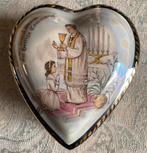 Vintage communie geschenk : hartvormig dekseldoosje, Antiek en Kunst, Ophalen of Verzenden