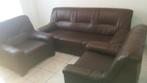 Canapés 3 places + 2 fauteuils, Enlèvement, Comme neuf, Cuir