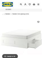 2 persoonsbed IKEA zwart, Enlèvement, Utilisé, 180 cm, 200 cm