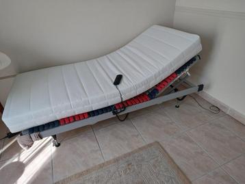 Lit réglable électriquement, 90 cm, Gris, Enlèvement, Une personne