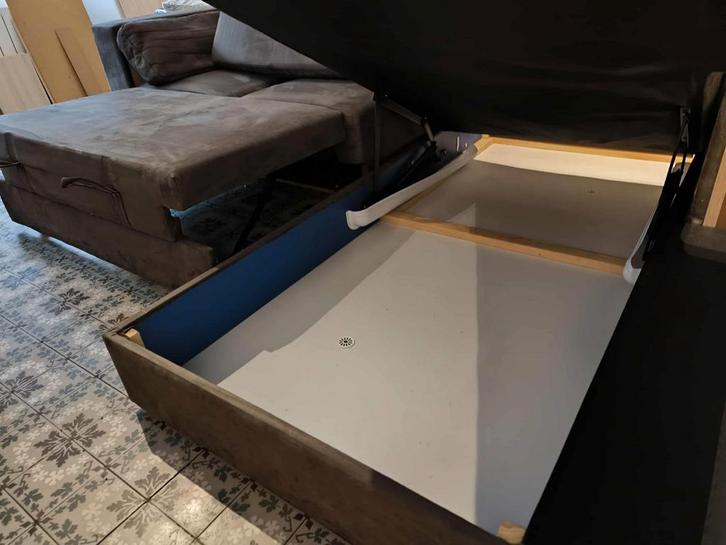 Fauteuil avec méridienne, Huis en Inrichting, Zetels | Zetels, Gebruikt, Hoekbank, Tweepersoons, 250 tot 300 cm, 75 tot 100 cm