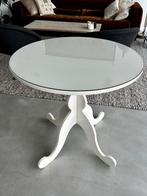 rond wit tafeltje IKEA, Huis en Inrichting, Tafels | Bijzettafels, 60 cm of meer, 55 tot 75 cm, Rond, Gebruikt