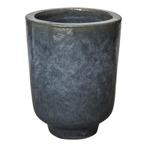 Keramiek geglazuurde VAAS BLOEMPOT terracotta H60 Blauwgrijs, Ophalen, Nieuw