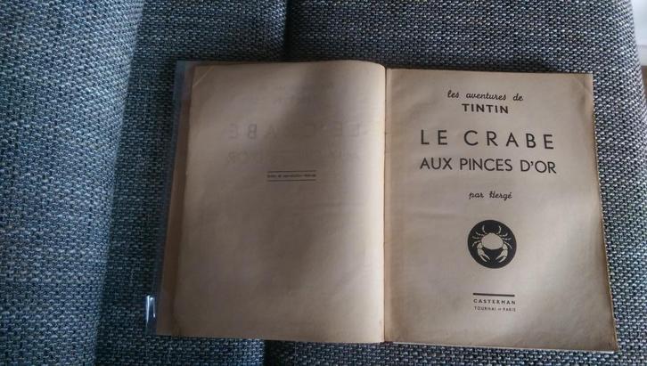 Tintin le crabe aux pinces d'or eo a13 1941 pinces bas, Boeken, Stripverhalen, Gelezen, Eén stripboek, Ophalen of Verzenden