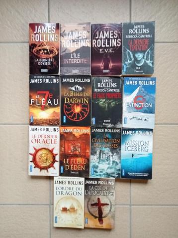 A vendre 14 livres de James Rollins,auteur de thrillers