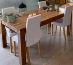 Table et chaises robustes en bois de chêne, Antiquités & Art, Enlèvement