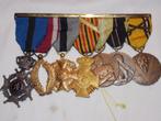 Belgische Medal bar (7 medailles), Ophalen of Verzenden, Landmacht, Lintje, Medaille of Wings