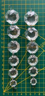 2 pampilles (Perles en verre) pour lustres “crystal”, Enlèvement