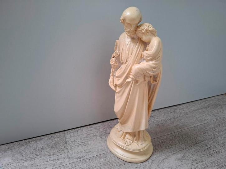 Statue de Saint Joseph avec l'Enfant Jésus 41 cm, Antiquités & Art, Antiquités | Objets religieux, Enlèvement ou Envoi