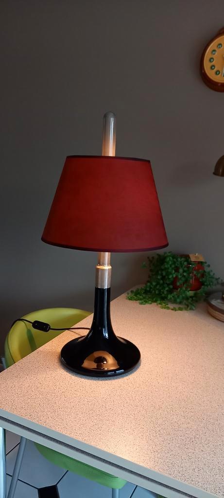 Grote vintage design lamp Ingo maurer glas en chroom  ., Antiek en Kunst, Kunst | Designobjecten, Ophalen of Verzenden
