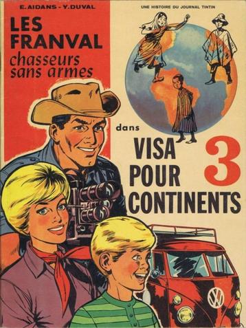 Les Franval - 2 - Visa pour 3 continents (EO 1966) broché beschikbaar voor biedingen
