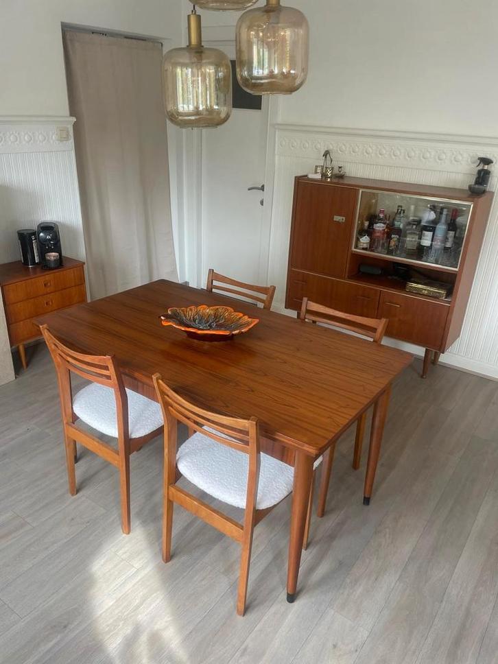 Vintage uitschuifbare tafel (zonder stoelen), Huis en Inrichting, Tafels | Eettafels, Ophalen