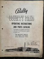 BALLY BINGO COUNTY FAIR manuel, Collections, Machines | Machines à sous, Enlèvement ou Envoi, Utilisé