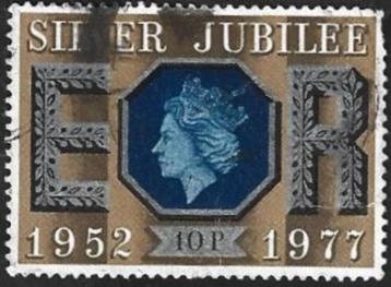 1 Postzegel Groot-Brittannië 1977 Koningin Elizabeth II  beschikbaar voor biedingen