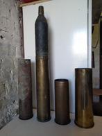 Obus, douilles 75 mm et autres Sherman., Collections, Objets militaires | Général, Enlèvement ou Envoi