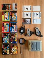 Super Nintendo SNES + 9 originele spellen, Games en Spelcomputers, Ophalen of Verzenden, Gebruikt, Met 2 controllers, Met games