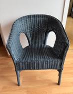 Grijs rieten zetel, Gris, Osier ou Rotin, Comme neuf, Enlèvement