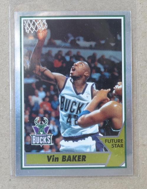 94-95 Panini sticker #69 Vin Baker silver foil Future Star, Sport en Fitness, Basketbal, Zo goed als nieuw, Overige typen, Ophalen of Verzenden